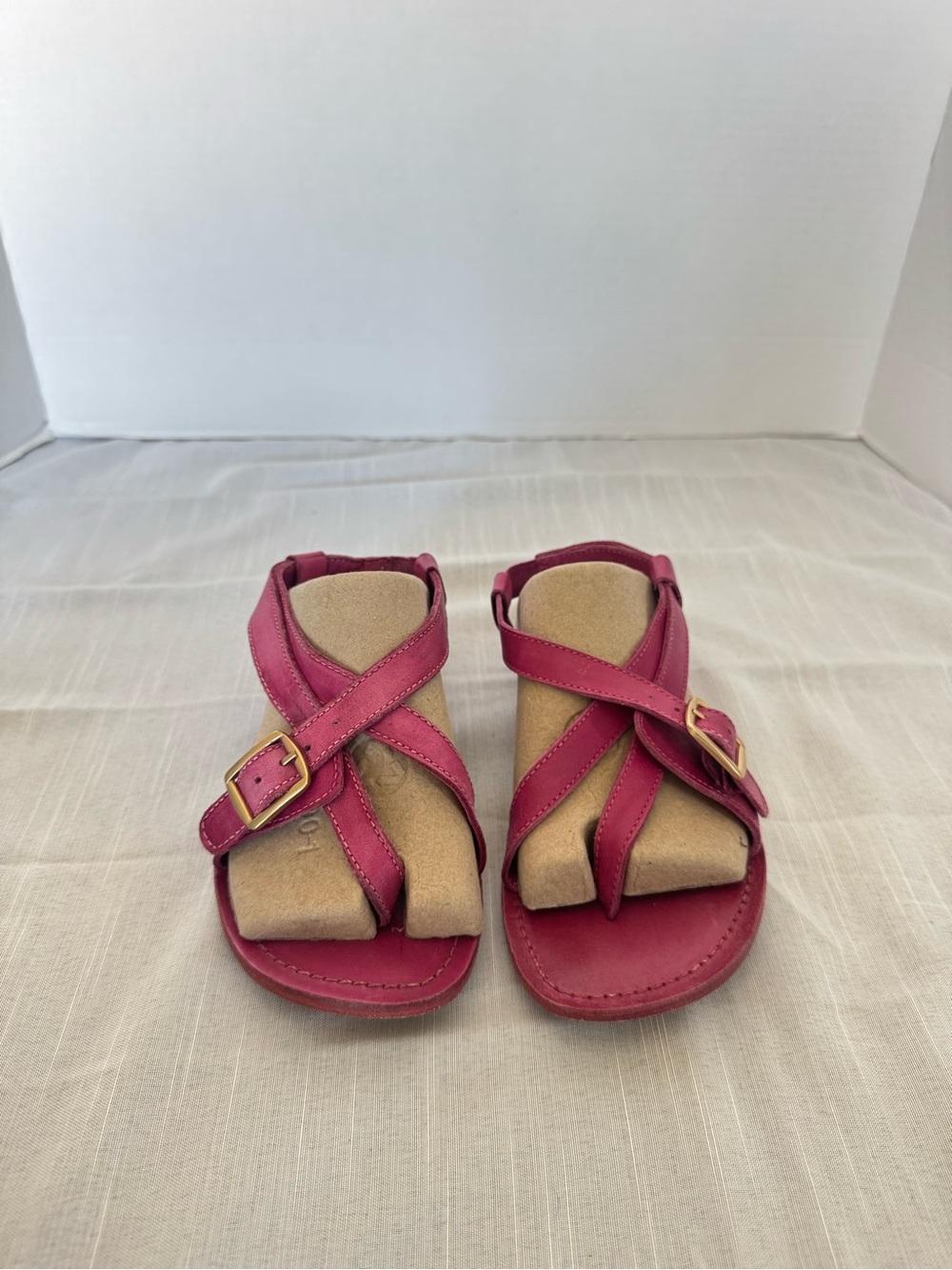 Free People Raspberry Suede Strappy Sandals Size 6 - Picture 7 of 9